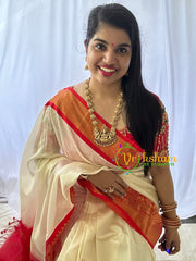 Traditional Lakshmi Haaram with jhumkas-G680