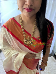 Traditional Lakshmi Haaram with jhumkas-G680