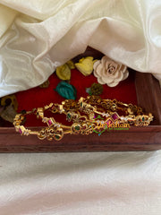 Premium AD Stone Bridal Bangle-Peacock-4 Bangles -G9794