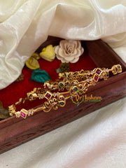 Premium AD Stone Bridal Bangle-Peacock-4 Bangles -G9794