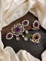Purple Victorian Diamond High Neck Choker-VV103