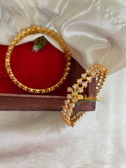 Premium White AD Stone Bridal Bangle-G9805