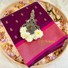 Purple with Pink Paithani Soft Silk Saree -VS2208