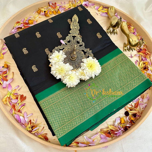 Black Paithani Soft Silk Saree -VS2212