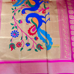 Peacock Blue Paithani Soft Silk Saree -VS2203