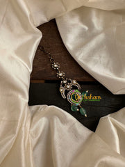 Green Victorian Diamond Maang Tikka -VV148