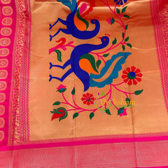 Purple with Pink Paithani Soft Silk Saree -VS2200