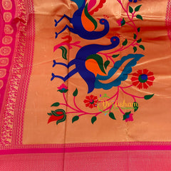 Bottle Green Paithani Soft Silk Saree -VS2216