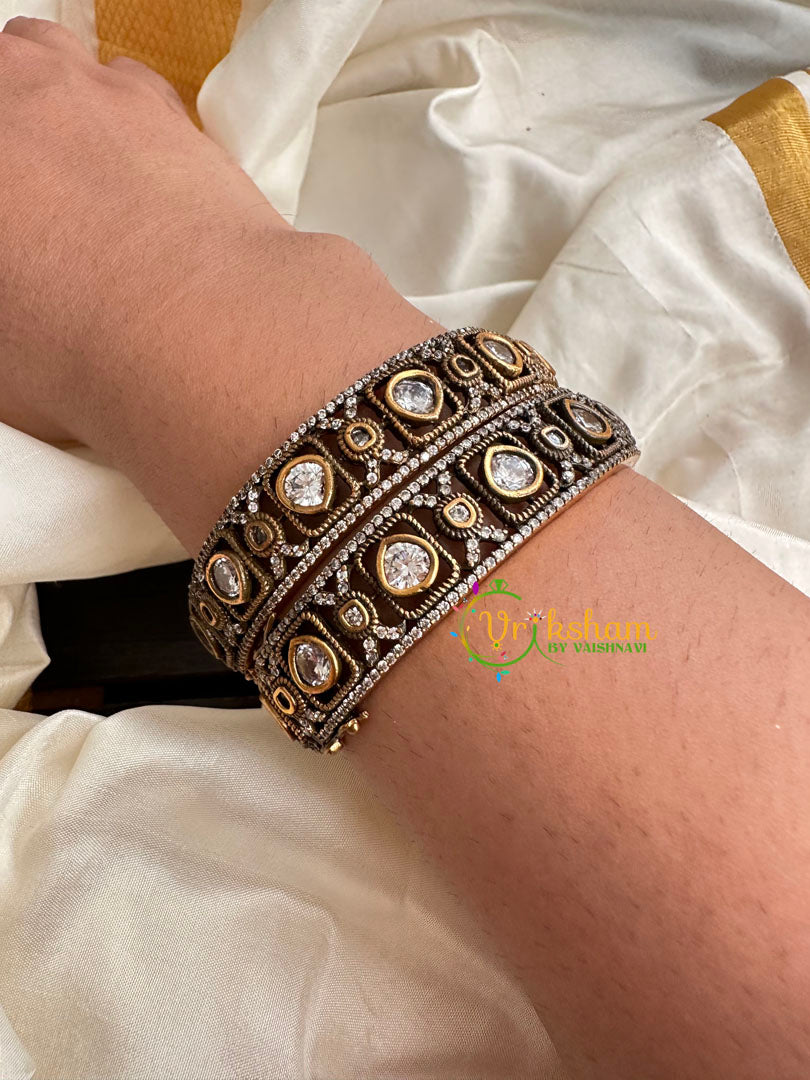 Premium Victorian Diamond Bridal Bangles-VV101