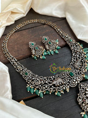 Victorian Diamond Long Neckpiece -Elephant -Green  -VV129