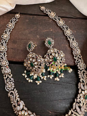 Green Victorian Diamond Long Neckpiece -VV138