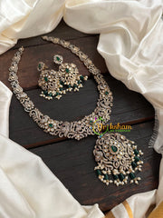 Green Victorian Diamond Long Neckpiece -VV138