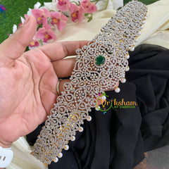 Exquisite Bridal American Diamond Hipbelt-Green-G5740