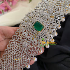 Pemium American Diamond Bridal Hipbelt-3 Green-G5749