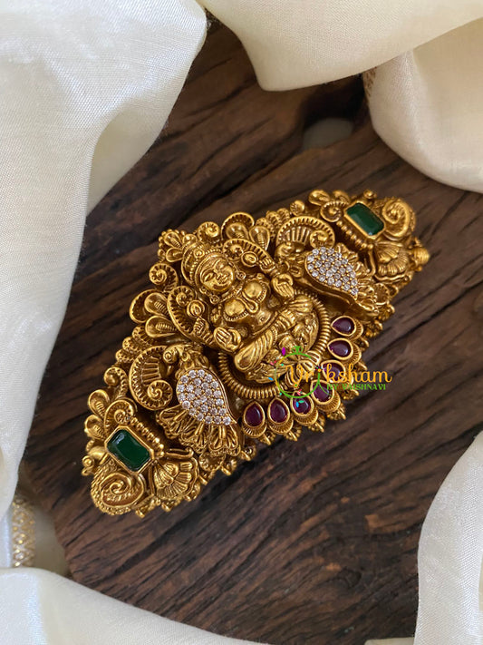 Gold Look Alike Temple Lakshmi Hair clip -H544