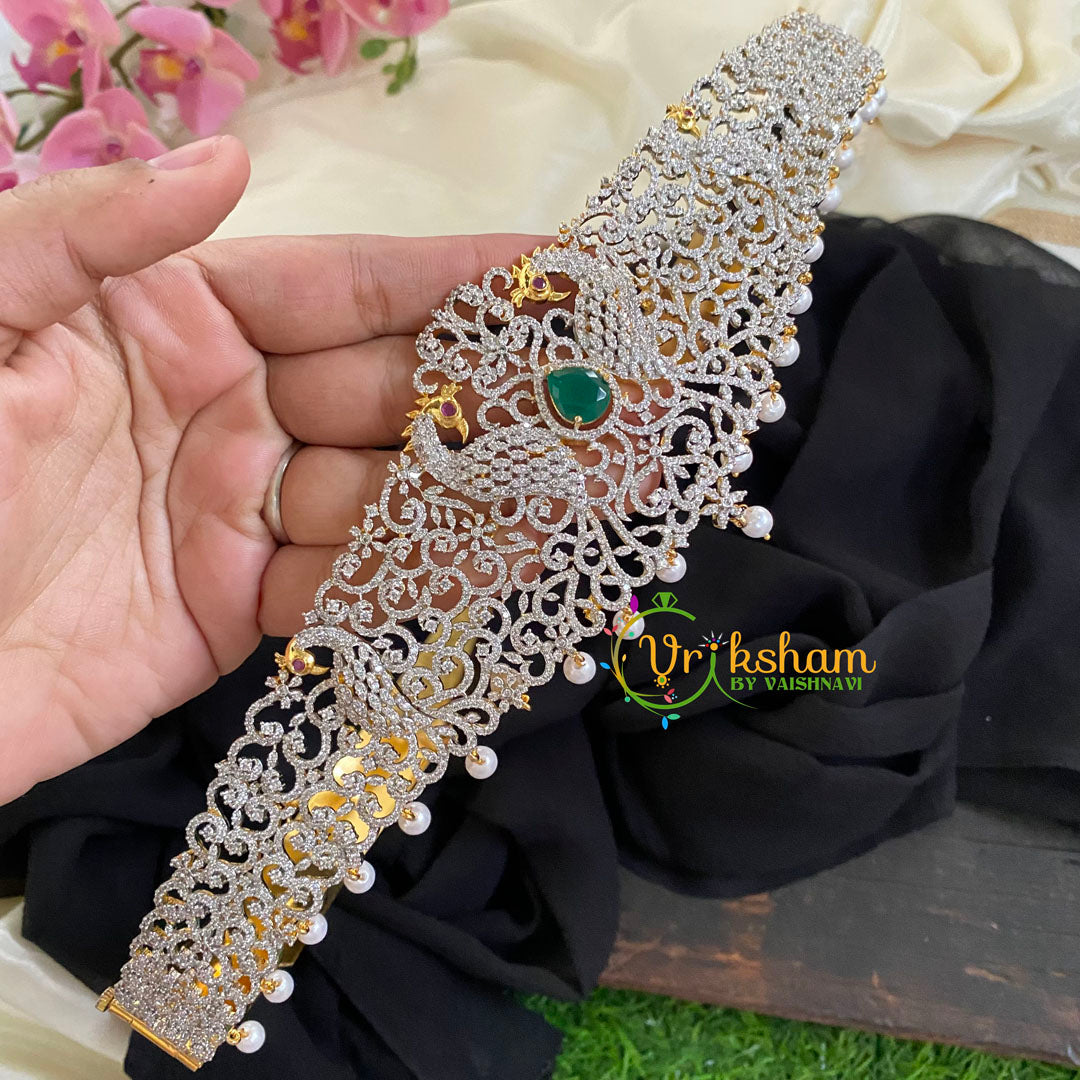 Pemium American Diamond Bridal Hipbelt-Peacock-G5754