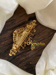 Premium Gold AD Stone Lakshmi Temple Hair Clip -H625