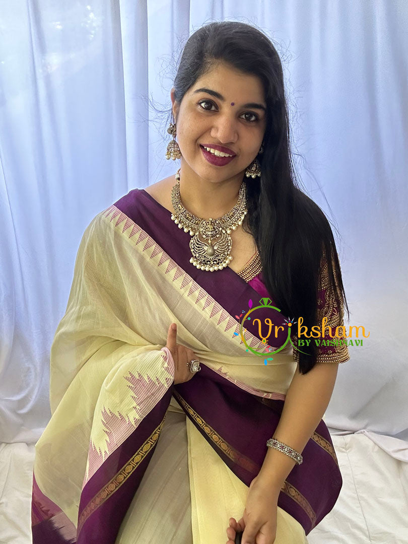 Victorian Diamond Lakshmi Short Neckpiece-Pearl  -VV123