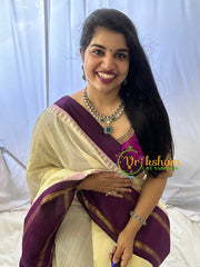 Green Victorian Diamond Short Neckpeice -VV069