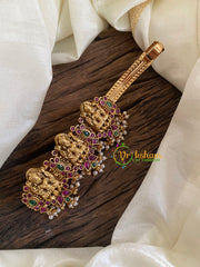 Gold Look Alike Temple Lakshmi Hair clip -H543