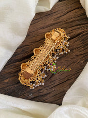 Gold Look Alike Temple Lakshmi Hair clip -H543