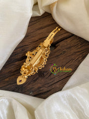 Gold Look Alike Temple Lakshmi Hair clip -H542