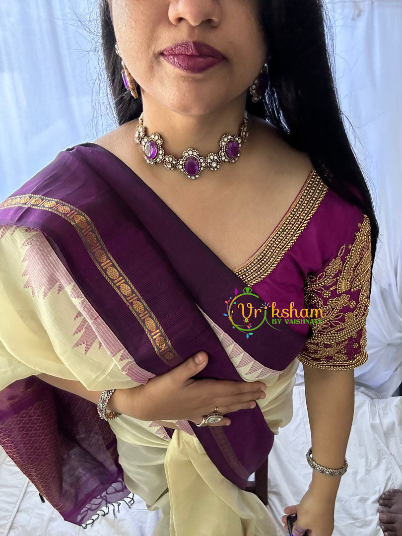 Purple Victorian Diamond High Neck Choker-VV109