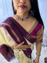 Purple Victorian Diamond High Neck Choker-VV109