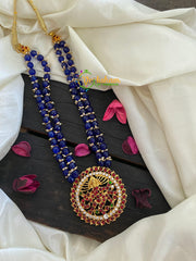 Traditional kemp Nataraj Pendant Neckpiece-Blue-K089