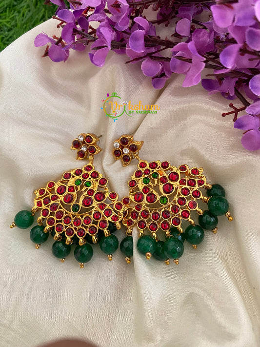 Traditional Kemp Earring-Green Bead-K077