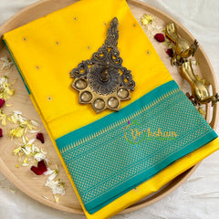 Yellow with Green Paithani Soft Silk Saree -VS2231