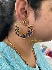 Traditional Kemp Maanga Earrings -Blue Green-G6845