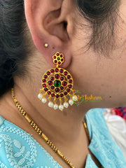 Traditional Kemp Earrings- Red Green-G6850