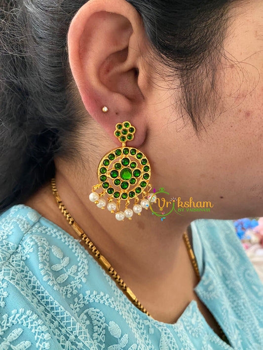 Traditional Kemp Earrings- Green-G6849