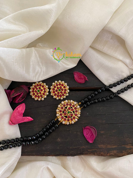 Traditional Kemp High Neck Choker-Black-K001