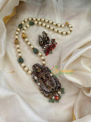 Pearls and Beads Victorian Diamond Vishnu Pendant Neckpiece-VV200