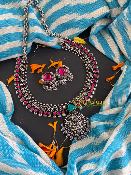 Lakshmi Pendant Kolhapuri Temple Choker-S0265