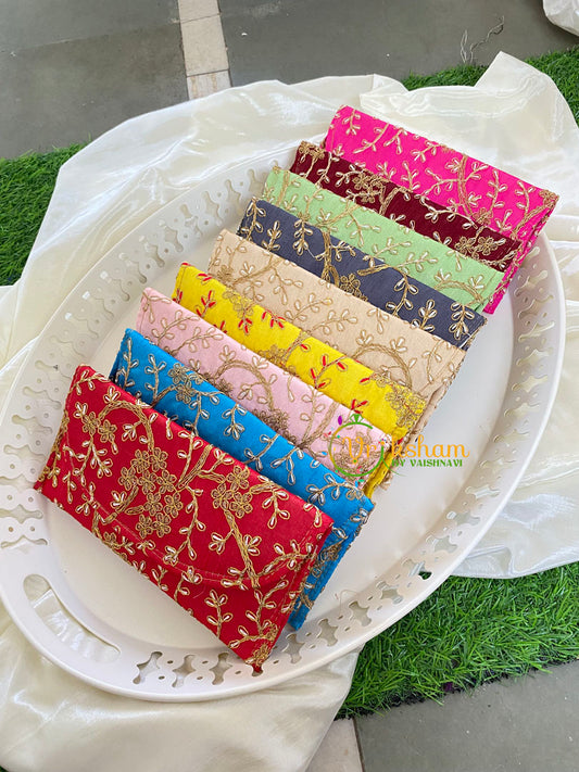 Return Gift Pouches -Thread Work Pouches -6 pieces Set-RG008