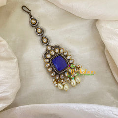 Blue Victorian Diamond Maang Tikka -VV494