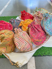 Return Gift Potli Bags-Sequin Potli bag-6 pieces Set-RG003