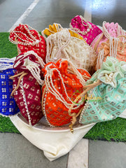 Return Gift Potli Bags -Sequin Potli bag -6 pieces Set-RG004