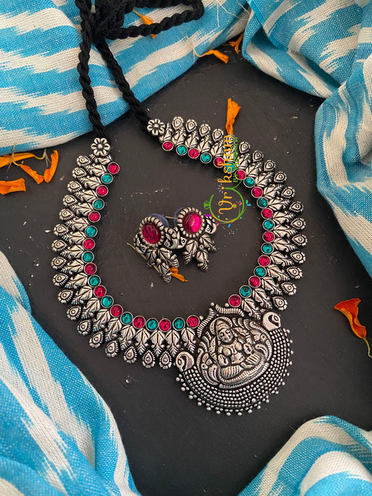 Kolhapuri Temple Neckpiece-Lakshmi pendant-S0278