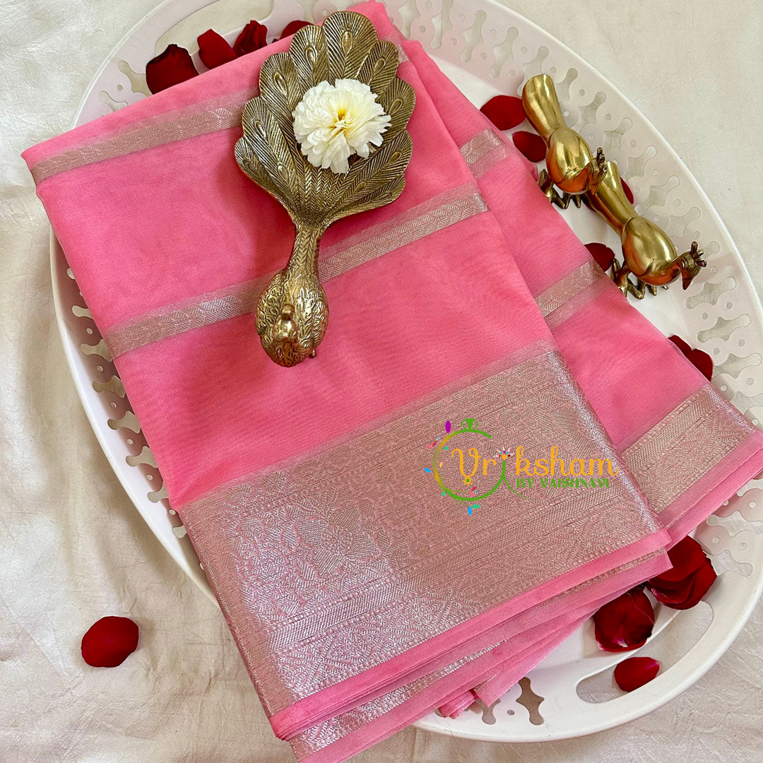 Rosemilk Banarasi Kora Organza Silk Saree-VS2253