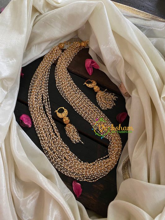 Gold Look Alike Multi Layer Pearl Mala -G4714