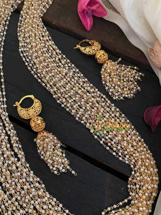 Gold Look Alike Multi Layer Pearl Mala -G4714