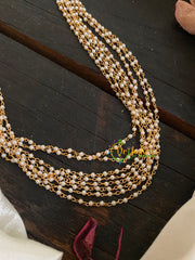 Multilayered Pearl Malai-Round Tiny Pearls-G4725