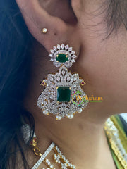 Bridal Layered American Diamond Haram-Green-G6958