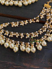 3 Layered Cluster Pearl maatil /Ear Chain -G4731