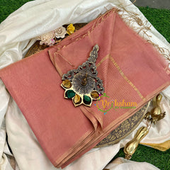 Pink Gold Maheshwari Tissue Saree -VS1611