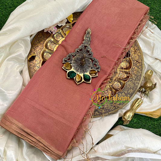 Pink Gold Maheshwari Tissue Saree -VS1611